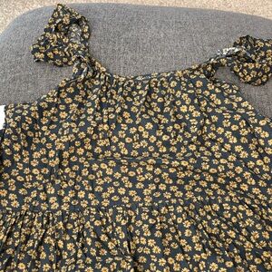 Rylee + Cru Black and Yellow Floral Maxi Dress